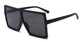 Oversized Black Square Frame Fashion Sunglasses for Women
