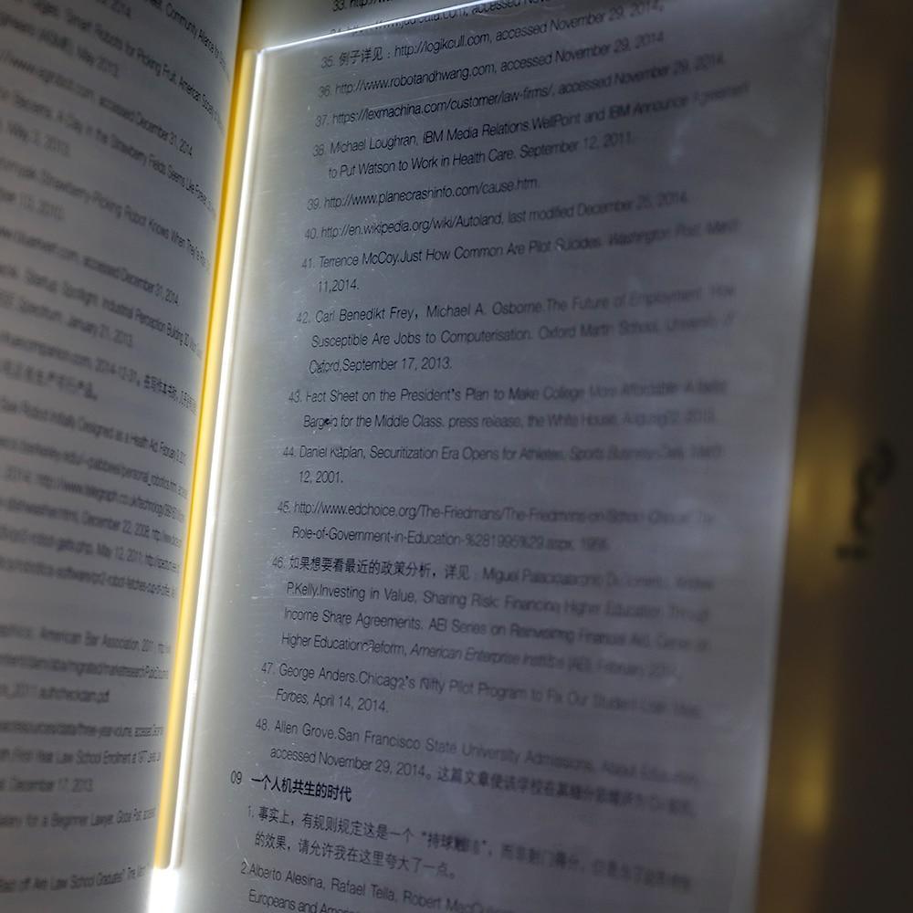 Flat LED Panel Book Reading Lamp for Night Vision Eye Protection