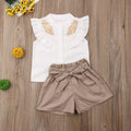 Baby Girls Striped Sling Summer Jumpsuit with Bow Details