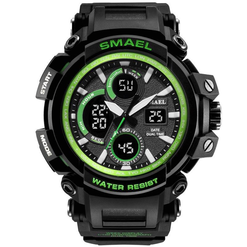 Army Green Sport Digital Watch 50M Waterproof Tactical Style