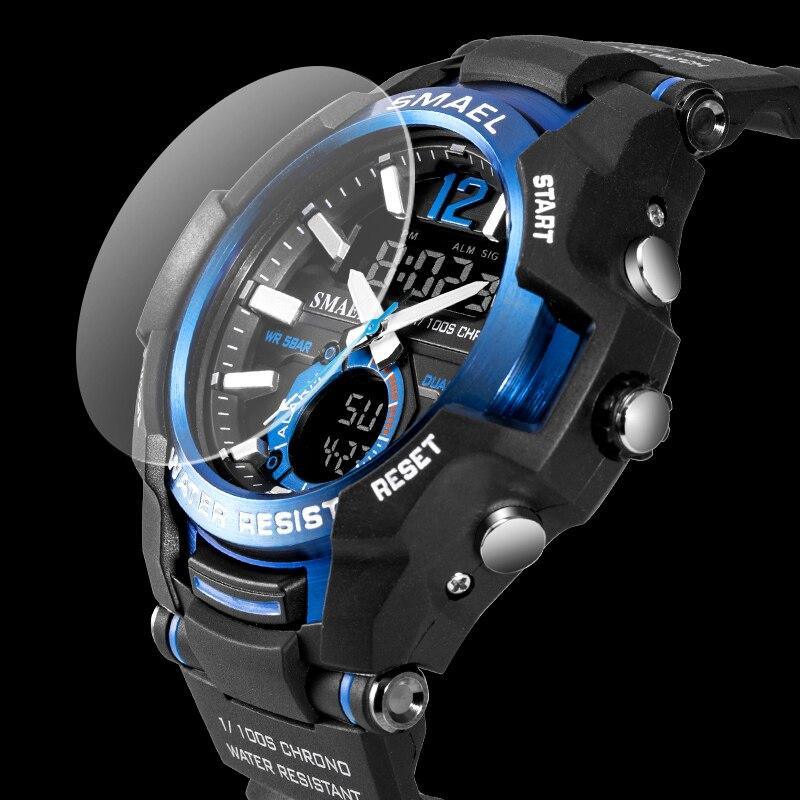 Men Dual Display Sport Watch with EL Backlight and Alarm
