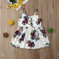 Toddler Girls Floral Bohemian Sleeveless V-Neck Party Dress
