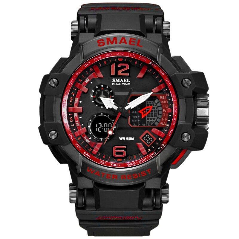 Men's Modern Digital Sports Watch White LED 50M Waterproof