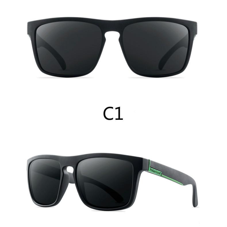 Vintage Rectangle Polarized Sunglasses for Men UV400 Driving Shades