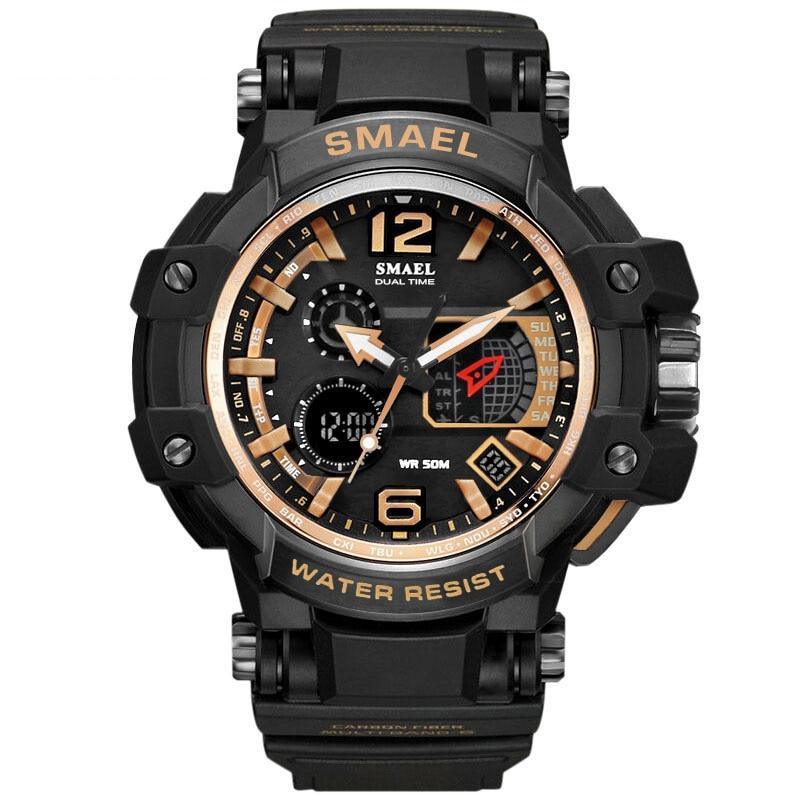 Men's Modern Digital Sports Watch White LED 50M Waterproof