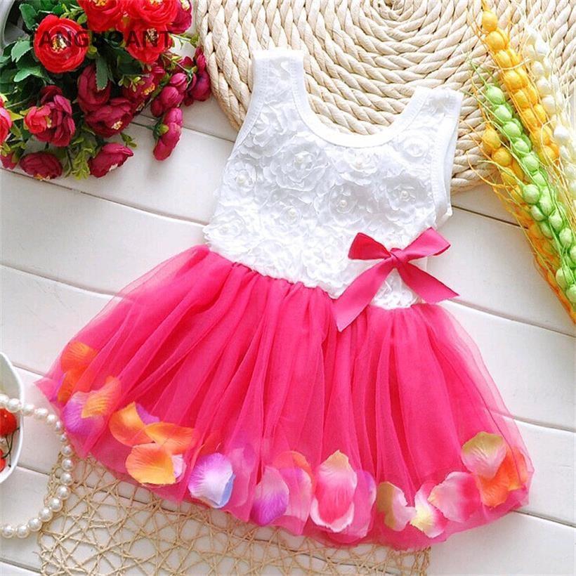 Baby Girls Floral Sleeveless A-Line Tutu Dress for Parties