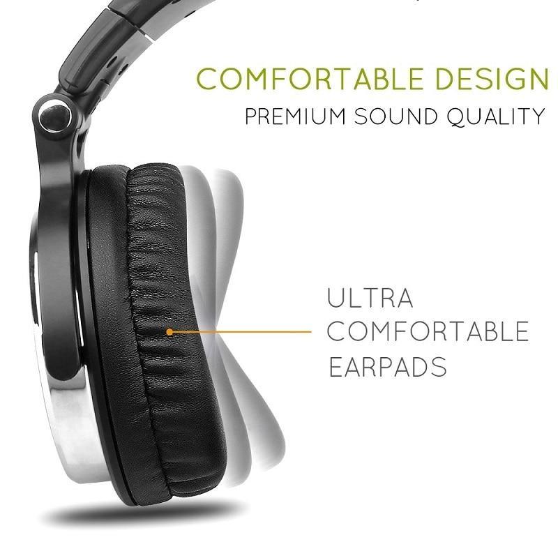 Professional Studio Monitor Headphones with 50mm Drivers