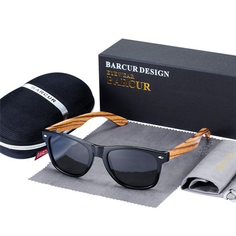Handmade Polarized Bamboo Wood Sunglasses, Vintage Style