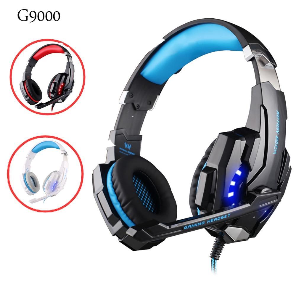 Gaming Headset with LED Lights Mic Stereo Sound for PC and Laptop