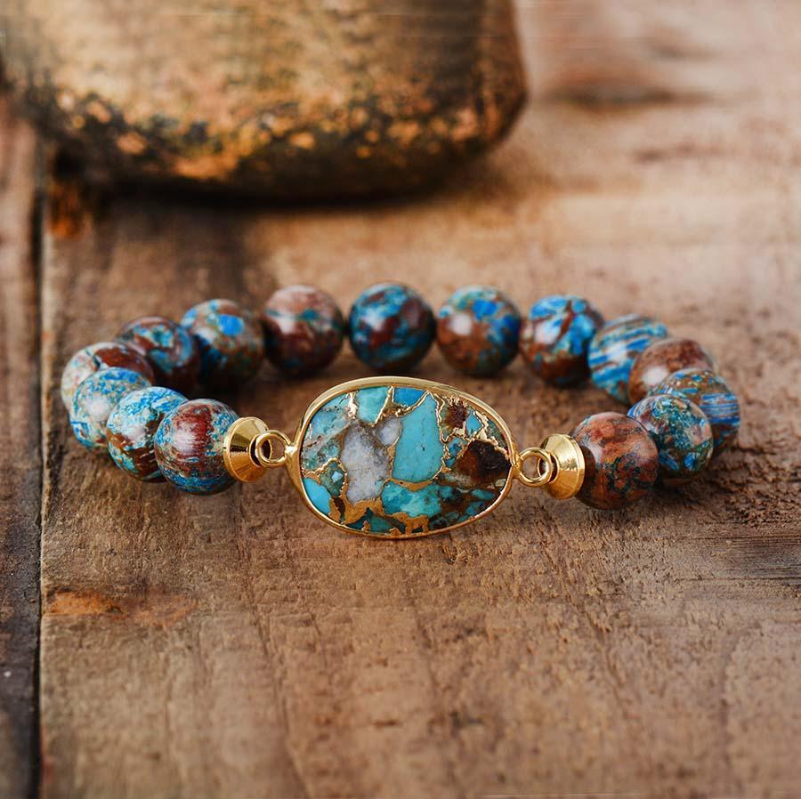 7 Chakra Lava Rock & Tiger Eye Beaded Yoga Bracelet for Unisex