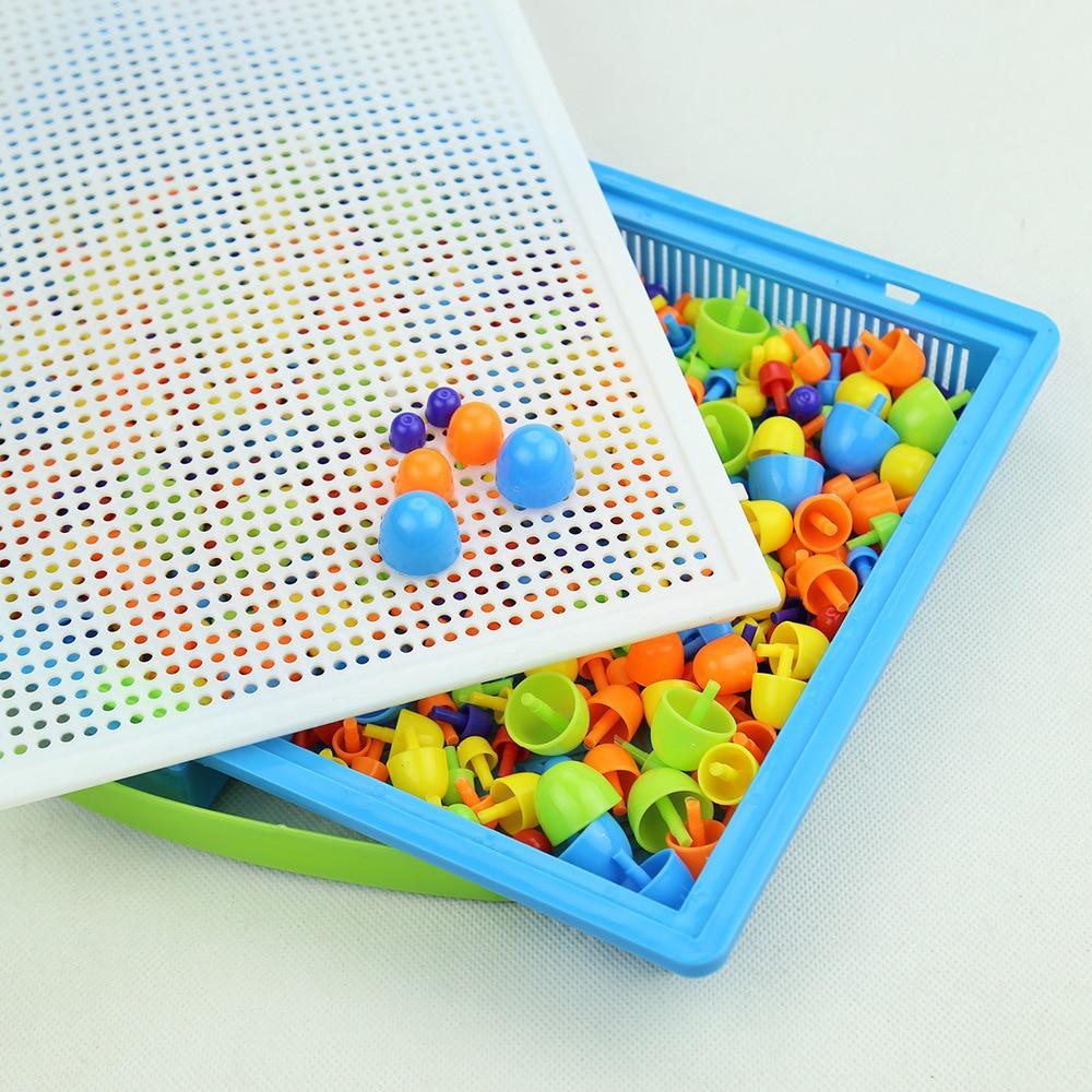 296-Piece Mushroom Nail Bead Board - 3D Educational Puzzle