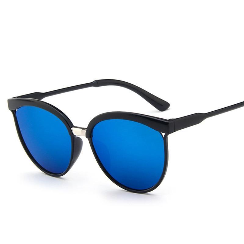 Girls Retro Oversized Cat Eye Sunglasses with UV Protection