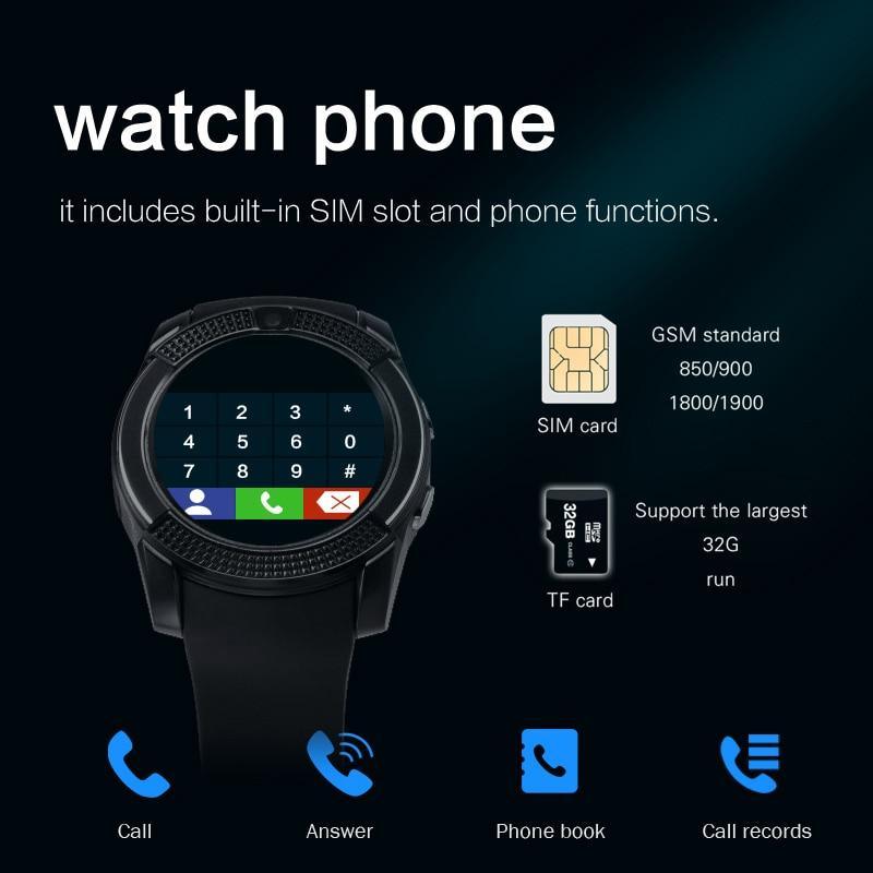 Men's Smart Watch with SIM Slot, Camera, and Heart Rate Monitor