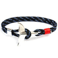 Nautical Whale Tail Rope Bracelet - Adjustable Unisex Charm Gift