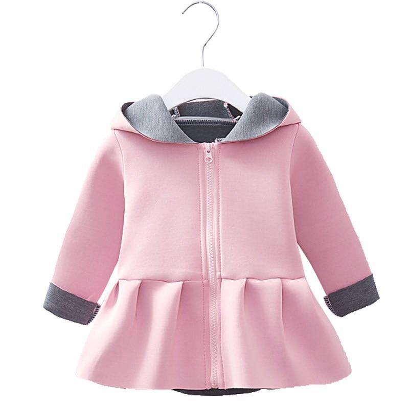 Floral Padded Hooded Jacket for Kids - Winter Warm Cotton Coat