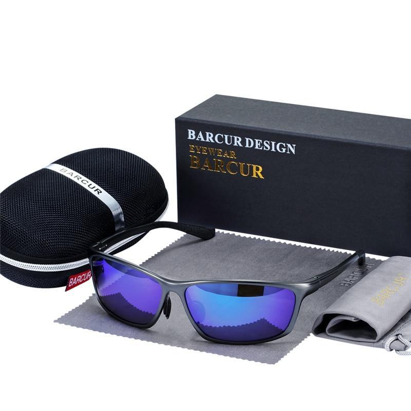 Oversized Square Polarized Sunglasses Retro Sport Style
