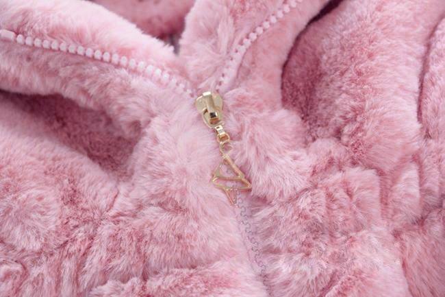 Cozy Plush Fleece Baby Girls Hooded Winter Snowsuit Jacket