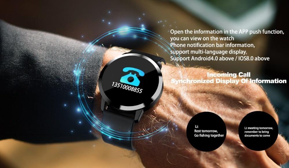 Q8 LED Bluetooth Fitness Smartwatch with Stainless Steel Band