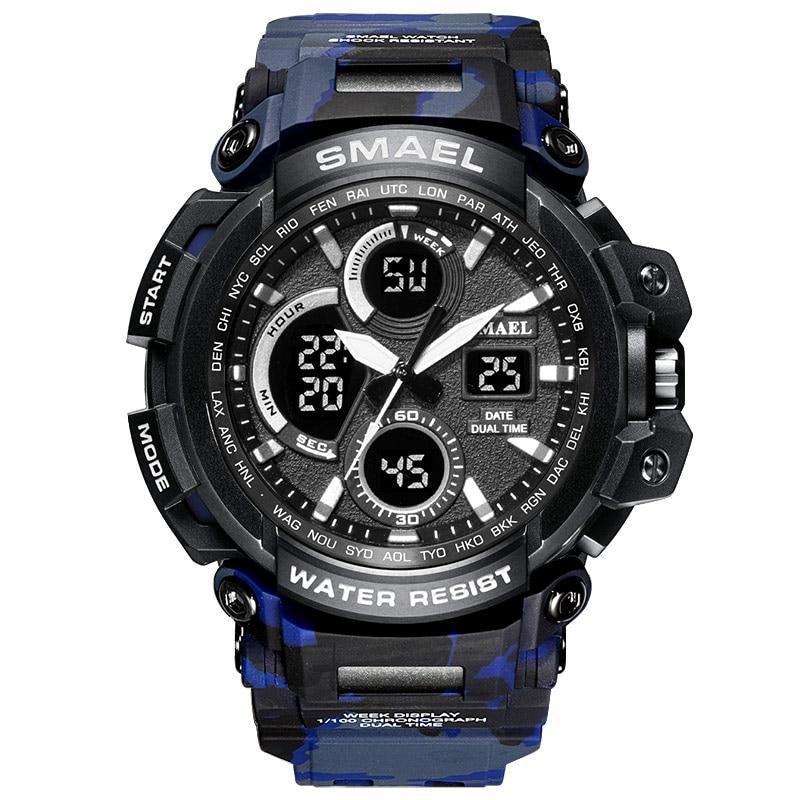 Stevvex orange tactical sport watch with digital display