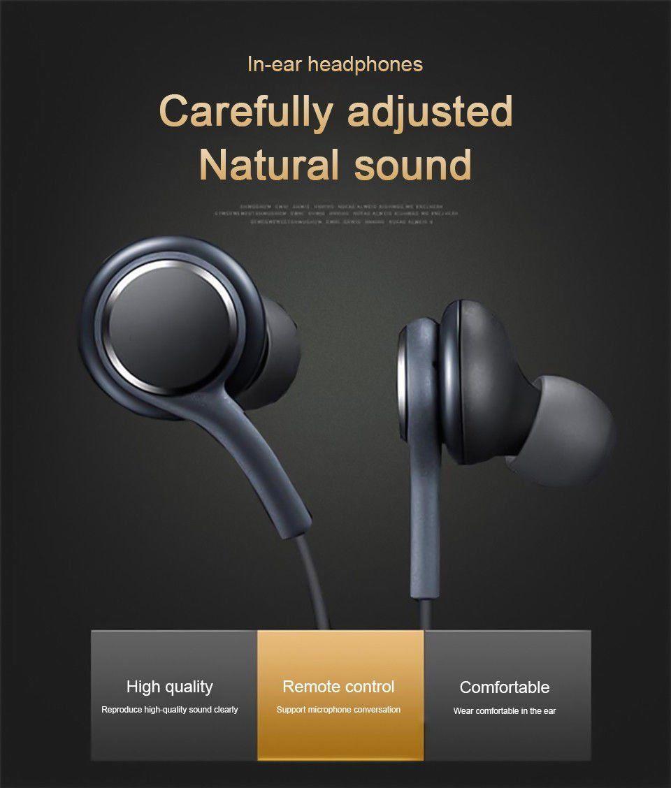 Stereo In-Ear Headphones with Mic & Noise Isolation - Black