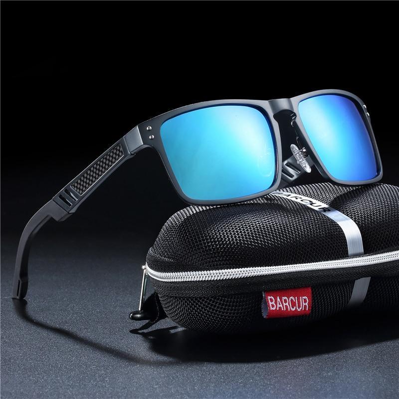 Men's Luxury Sport Polarized Sunglasses, Carbon Fiber UV400 Square