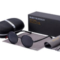 Retro Round Polarized Sunglasses Metal Frame UV400 Protection