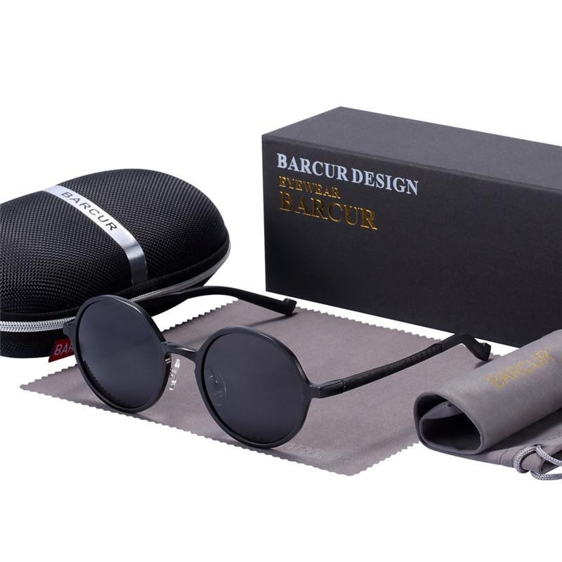 Modern Round Polarized Sunglasses Retro Metal Frame
