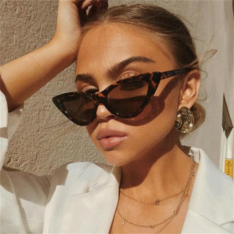 Retro Cat Eye Triangle Sunglasses with UV400 Protection