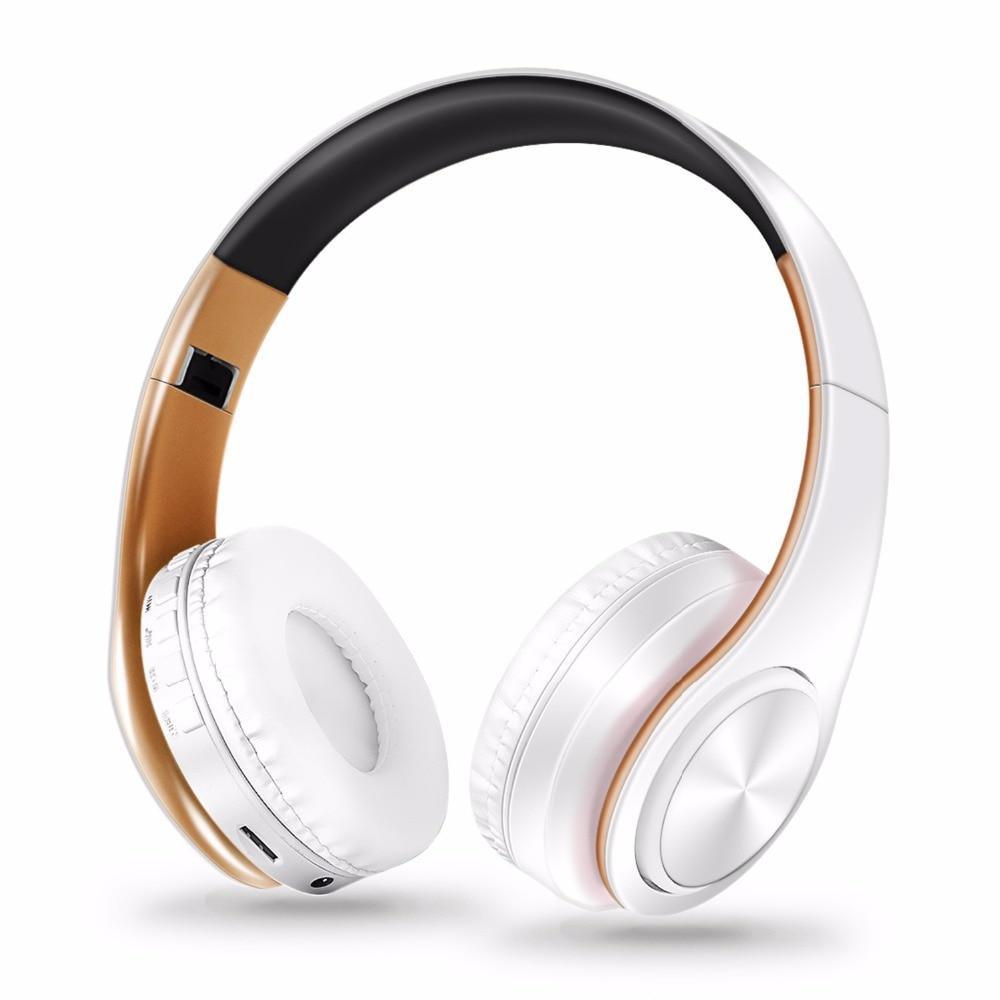 Modern minimalist white wireless bluetooth headphones on a neutral background.