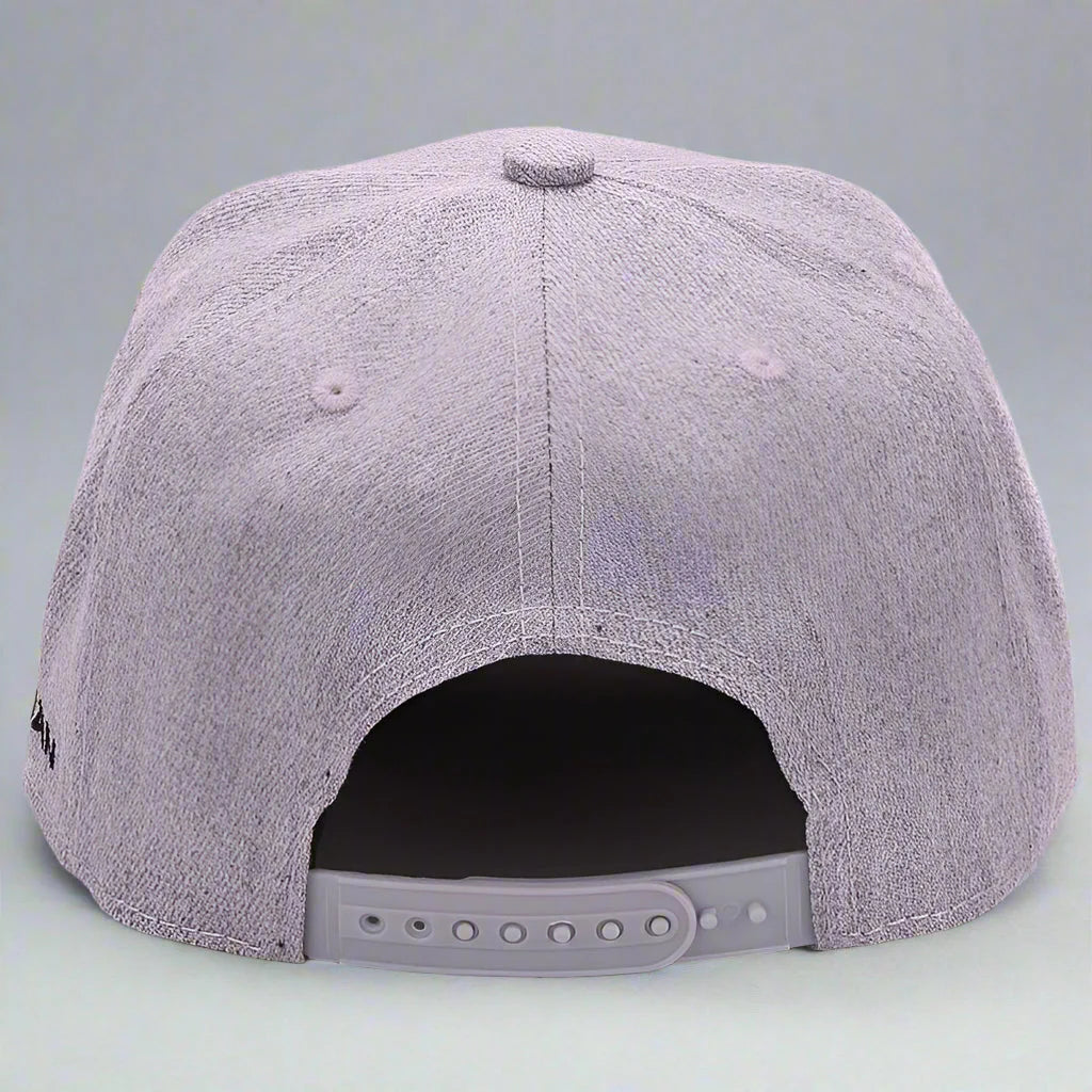 Unisex Grey Wool Snapback