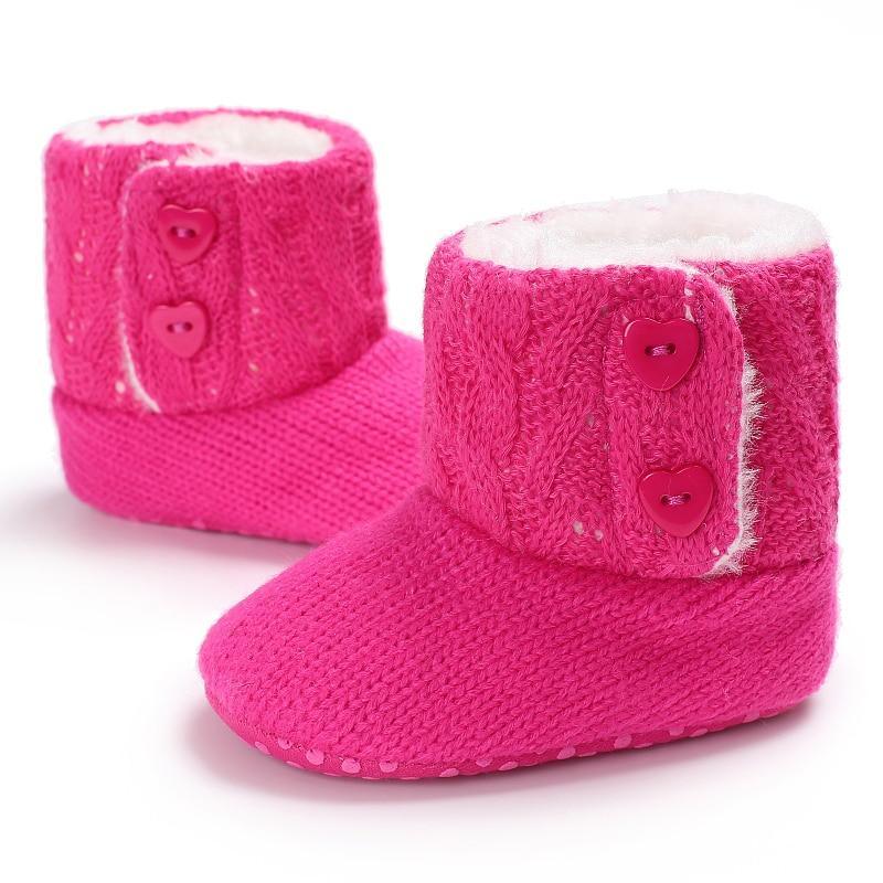 Cute Minimalist Knitted Baby Boots - Soft Sole Autumn Winter Shoes