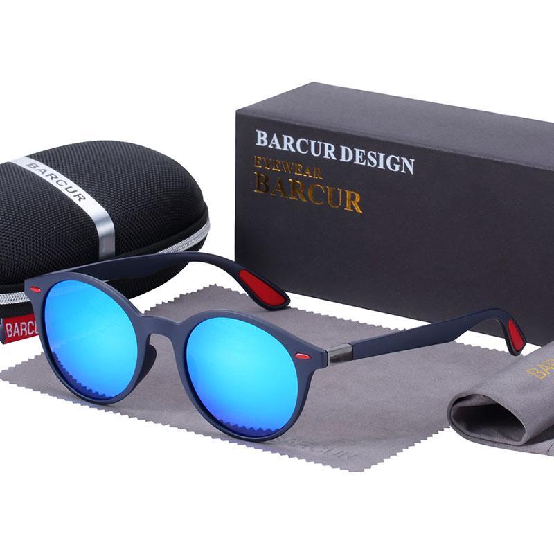 Unisex Vintage Round Polarized Sunglasses with UV400 Protection