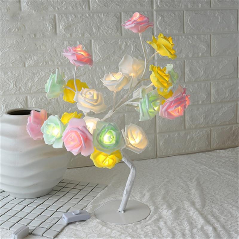 Rose Tree Decorative Table Lamp for Bedroom and Living Room