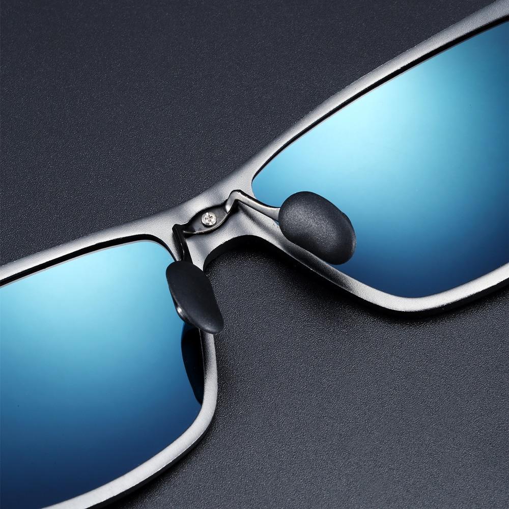 Men's Polarized Aluminum Square Sunglasses UV400 Protection