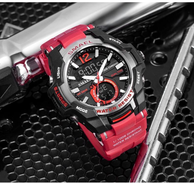 Luxury Military Dual Display Sport Watch with EL Backlight