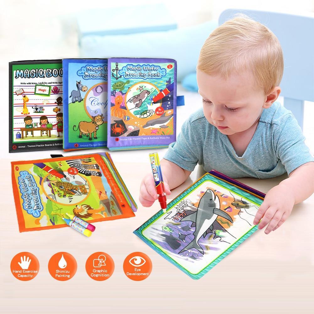 Magic Water Drawing Book and Doodle Board for Toddlers