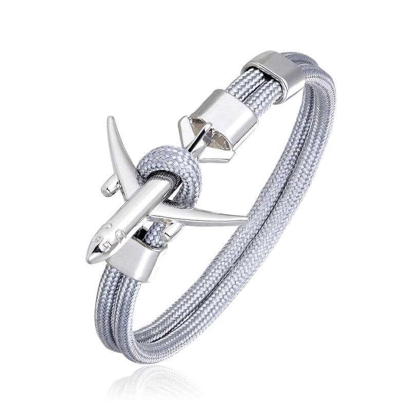 Minimalist Airplane Hook Rope Bracelet for Men and Women