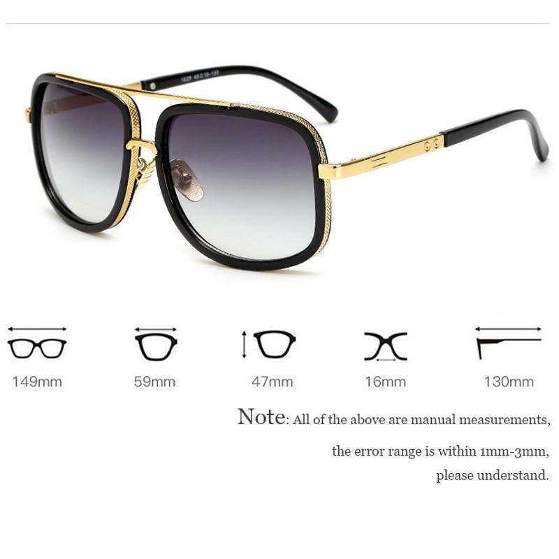 Luxury Oversized Square Polarized Sunglasses Retro Unisex Eyewear