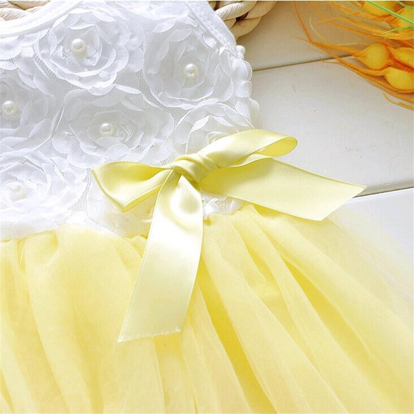 Baby Girls Floral Sleeveless A-Line Tutu Dress for Parties