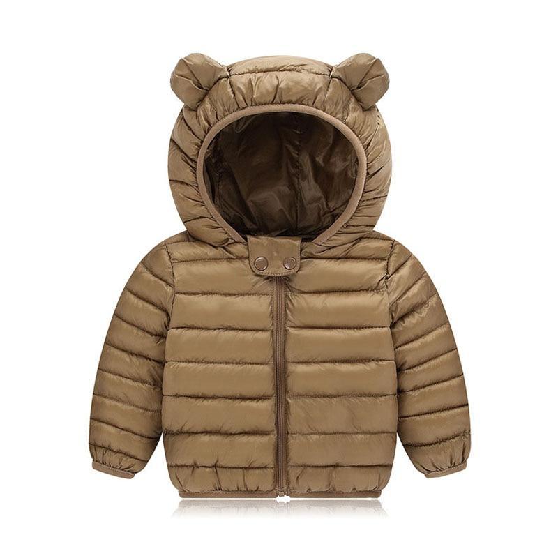 Baby Winter Padded Jacket with Bear Ears – Warm Hooded Outerwear