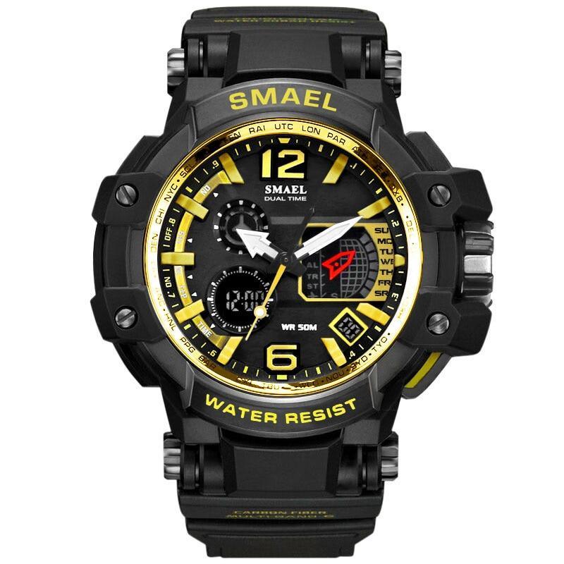 Men's Modern Digital Sports Watch White LED 50M Waterproof