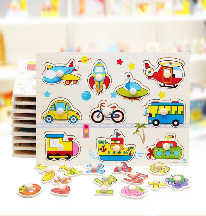 Wooden Educational Learning Puzzle Board for Toddlers & Kids