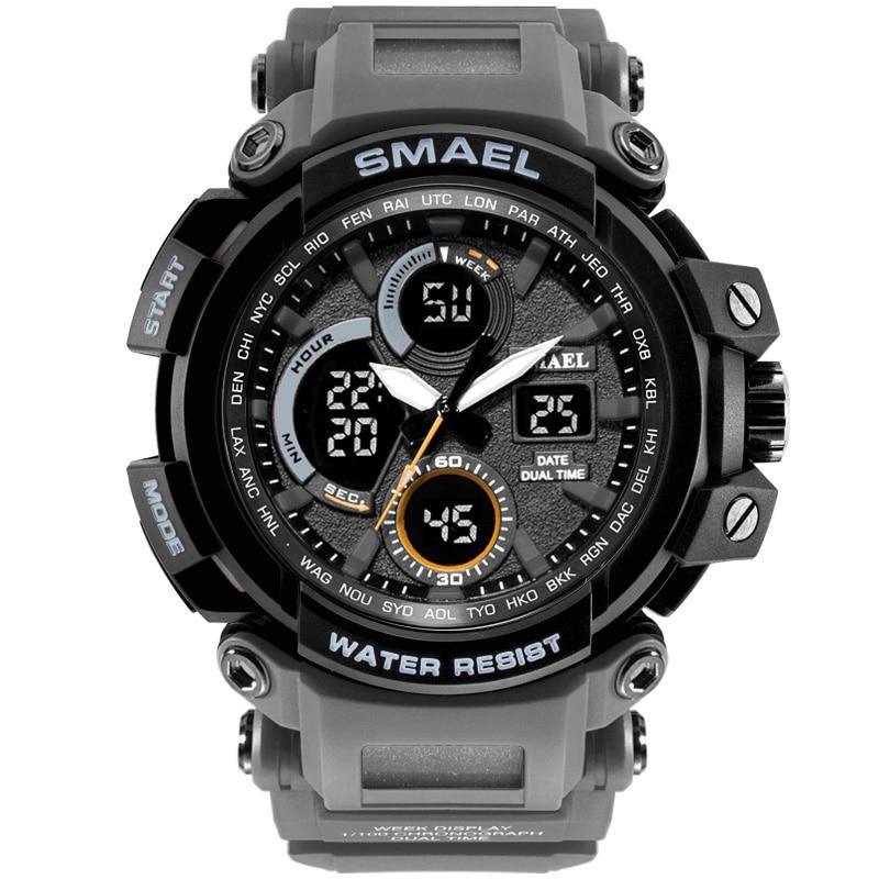Red Sport Digital Watch 50M Waterproof Military Tactical Style