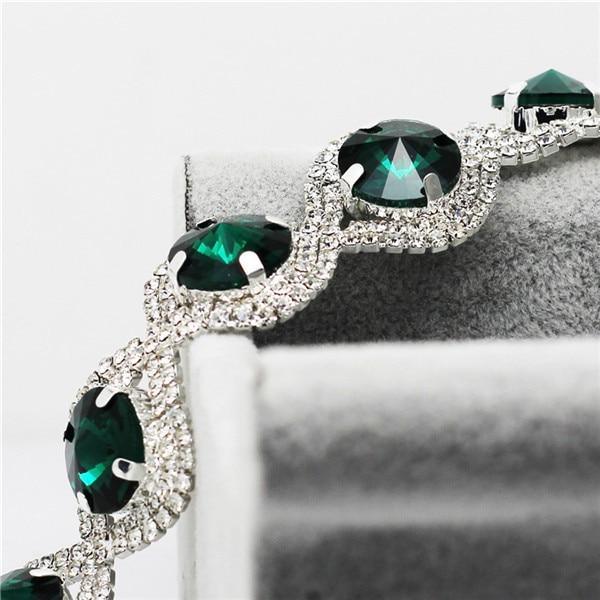 Glamorous Austrian Crystal Jewelry Set for Weddings and Events