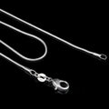 1MM 2MM silver plated smooth Snake Chain stamped choker Necklace For women Jewelry 16 18 20 22 24 26 28 30 inch Dropshipping