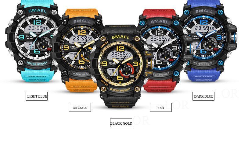 Professional Analog-Digital Sport Watch with Night Mode