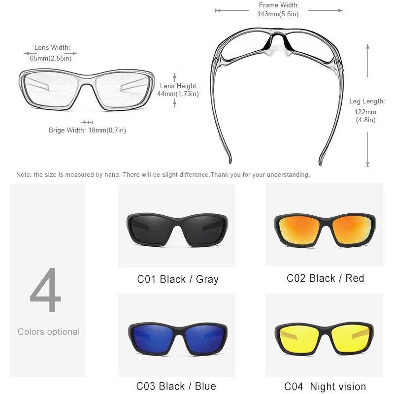 Sport Polarized Sunglasses Men’s Military TR90 UV400 Eyewear