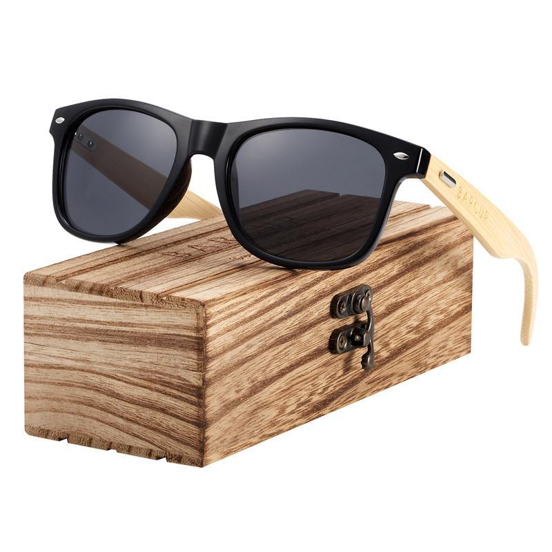 Premium Wooden Leg Polarized Sunglasses with UV400 Protection