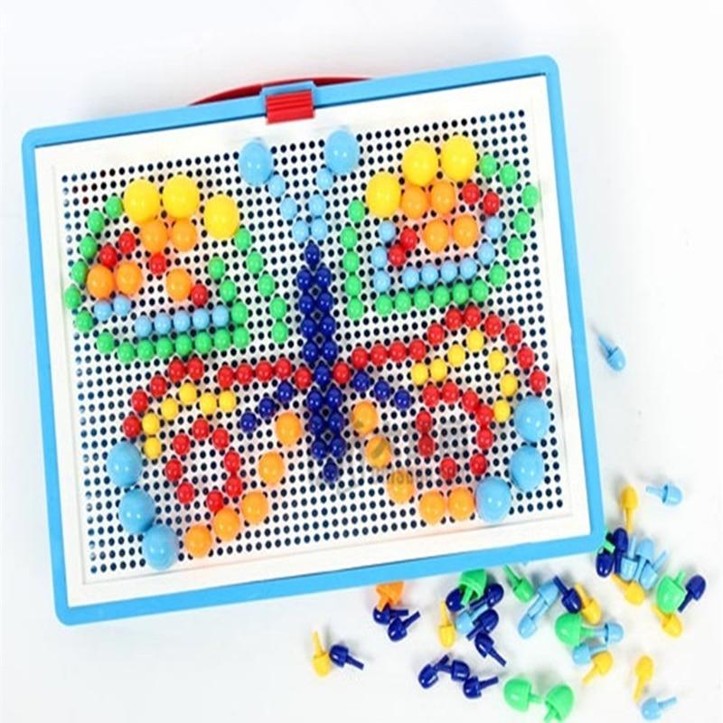 296-Piece Mushroom Nail Bead Board - 3D Educational Puzzle