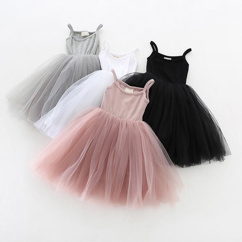 Baby Girl Ballet Tulle Dress - Romantic Sleeveless A-Line Gown